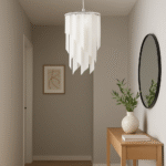 Elan Acrylic Pendant Light. Acrylic ceiling light. Modern pendant lamp. White shade light. Contemporary lighting. Dining room pendant. Minimalist décor. Elegant ceiling fixture. Designer lighting.