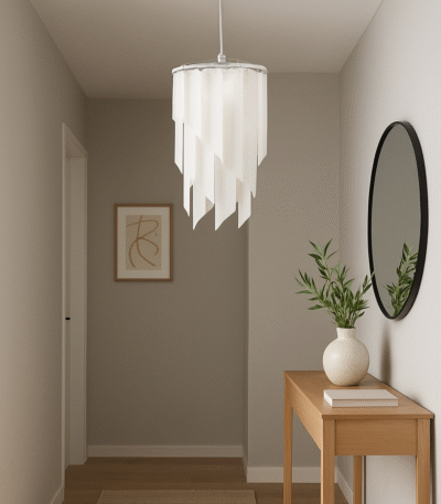 Elan Acrylic Pendant Light. Acrylic ceiling light. Modern pendant lamp. White shade light. Contemporary lighting. Dining room pendant. Minimalist décor. Elegant ceiling fixture. Designer lighting.