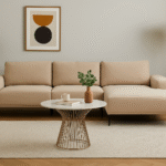 Manor 3 Seater Right Chaise Sofa. Modern corner sofa. Grey chaise sofa. Natural fabric sofa. Three seater with chaise. Contemporary living room sofa. Right hand chaise lounge. Upholstered fabric sofa. Minimalist sectional sofa. Black leg sofa. Comfortable modern sofa. Elegant living room seating. Luxury family sofa. Soft grey fabric couch. Natural colour sofa. Durable wooden legs. Stylish corner seating. Versatile neutral sofa. Modern home furniture. Timeless sofa design.