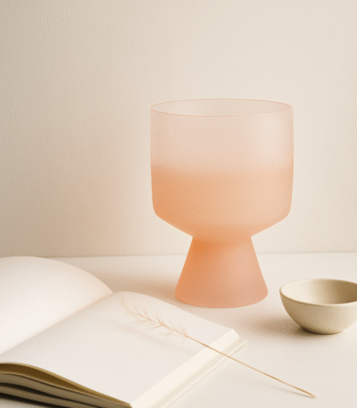 Ovia Ombre Pink Vase. Pink glass vase. Ombre decorative vase. Modern home décor. Blush pink vase. Small and large sizes. Minimalist glass décor. Elegant pink centerpiece. Contemporary home accessory.