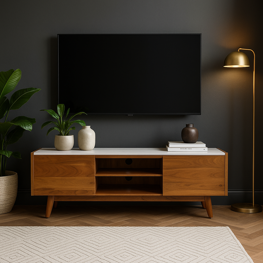 Risa Marble & Acacia Media Unit Risa Marble Media Unit. Marble and acacia TV stand. White marble top cabinet. Modern entertainment unit. Sustainable wood media console. Contemporary living room furniture. Marble top storage unit. Luxury wooden TV console. Eco-friendly furniture. Minimalist media cabinet. Marble and wood design. Durable acacia base. Modern home decor. Elegant marble furniture. Two-door TV unit. Scandinavian style console. Sustainable acacia furniture. Modern TV sideboard. Boutique living room storage. Timeless marble and wood furniture.