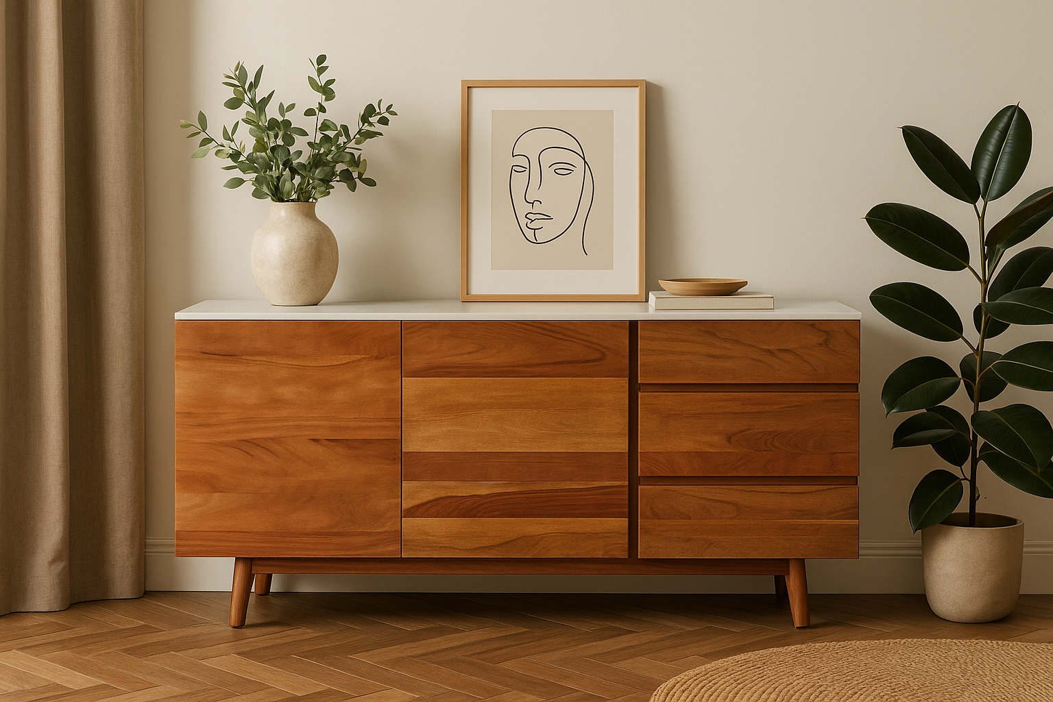 Risa Marble & Acacia Sideboard Risa Marble Sideboard. Marble and acacia sideboard. White marble top cabinet. Modern dining room furniture. Sustainable wood sideboard. Contemporary storage unit. Luxury marble furniture. Acacia wood furniture. Eco-friendly home storage. Marble top console. Elegant buffet cabinet. Modern wood and marble design. Minimalist sideboard. Boutique home decor. Stylish living room storage. Scandinavian sideboard. Durable acacia base. Three-drawer storage unit. Timeless marble sideboard. Modern home furniture.