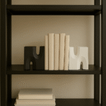 Ryn Set of 2 Black & White Bookends. Modern bookends. Abstract bookends. Black and white décor. Minimalist shelf accessories. Contemporary home décor. Artistic book holders.