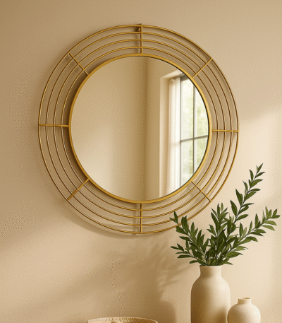 Suna Antique Gold Wall Mirror. Antique Gold Mirror. Gold Wall Mirror. Round Wall Mirror. Layered Metal Mirror. Statement Wall Mirror. Modern Classic Mirror. Sculptural Mirror. Elegant Wall Décor. Luxury Home Decor. Vintage Gold Mirror. Timeless Wall Accent. Decorative Round Mirror. Contemporary Wall Art. Metal Frame Mirror. Three-Dimensional Mirror. Entryway Mirror. Living Room Mirror. Bedroom Mirror. Focal Point Mirror. Light-Reflecting Mirror. Warm Metallic Décor. Chic Home Accent. Art Deco Inspired Mirror. Glam Wall Mirror. Modern Elegance. Sophisticated Home Décor. Classic Round Mirror. Gallery Wall Mirror. Centrepiece Mirror.