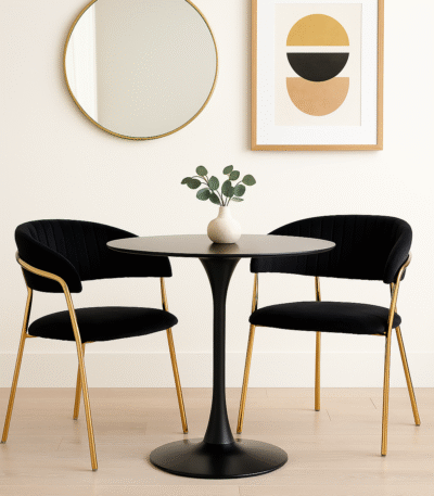 Taryn Velvet Dining Chair. Modern dining chair. Gold finish dining chair. Chrome dining chair. Mink velvet chair. Black velvet chair. Luxury velvet seating. Contemporary dining furniture. Upholstered dining chair. Padded velvet chair. Elegant dining room chair. Modern home décor. Gold metal legs chair. Chrome base dining chair. Velvet accent seating. Stylish dining furniture. Glam dining room chair. Minimal design dining chair. Velvet dining room decor. Modern luxury chair.