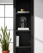 Tate Abstract Sculpture. Black home décor. Modern decorative sculpture. Aluminium art piece. Handcrafted sculpture. Contemporary home accessory. Luxe tabletop décor.