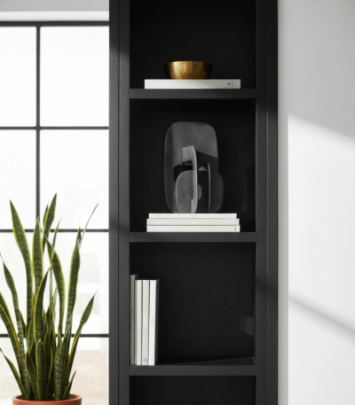 Tate Abstract Sculpture. Black home décor. Modern decorative sculpture. Aluminium art piece. Handcrafted sculpture. Contemporary home accessory. Luxe tabletop décor.