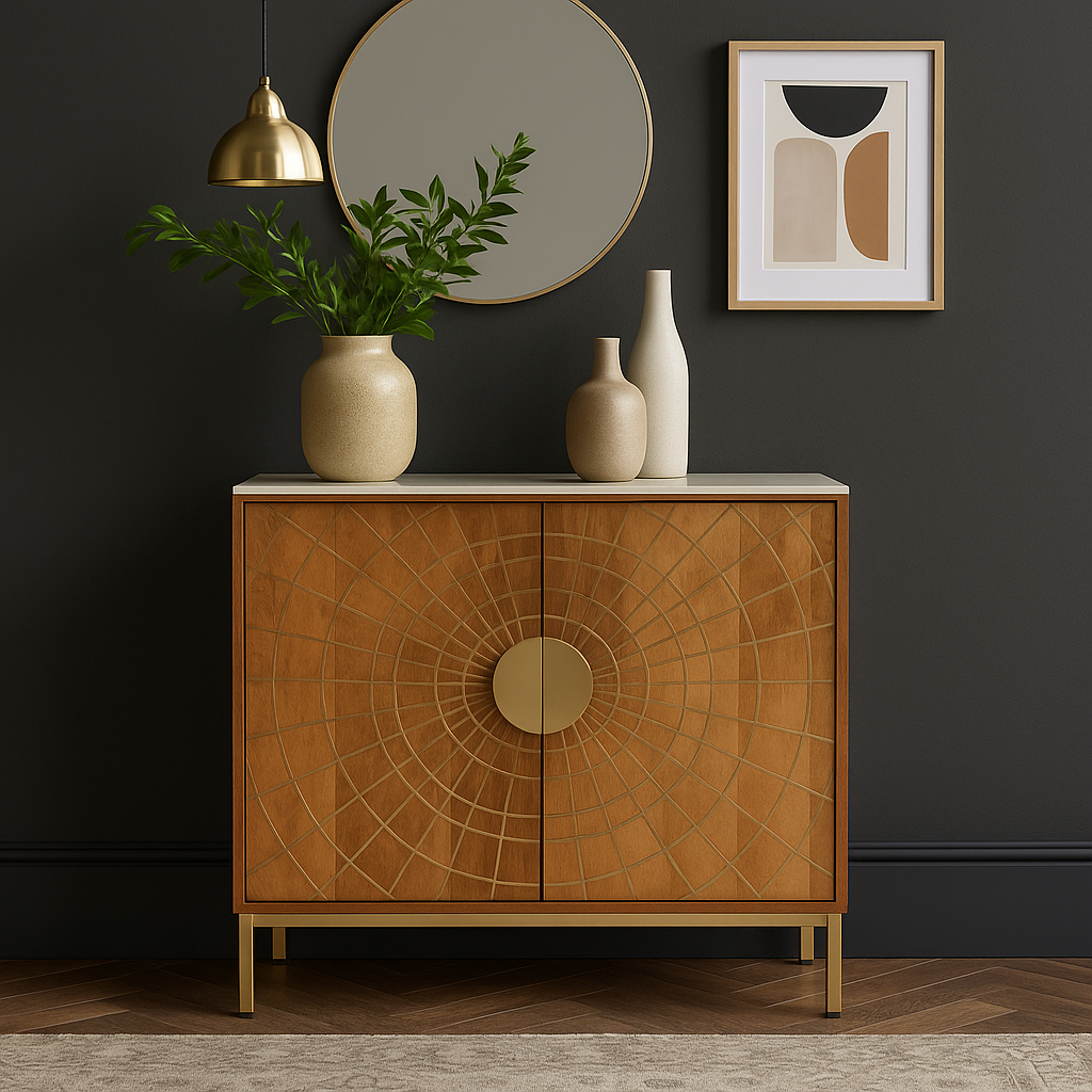 Zera 2 Door Sideboard Zera 2 Door Sideboard. Carved mango wood sideboard. Natural wood storage unit. Gold leg sideboard. Modern dining room furniture. Contemporary mango wood cabinet. Handcrafted furniture. Luxury wooden sideboard. Sustainable home décor. Mango wood console. Elegant living room furniture. Gold metal frame sideboard. Artisan carved design. Minimalist storage cabinet. Eco-friendly wooden furniture. Boho chic sideboard. Durable modern furniture. Boutique style home decor. Rustic modern wood sideboard. Timeless furniture design.