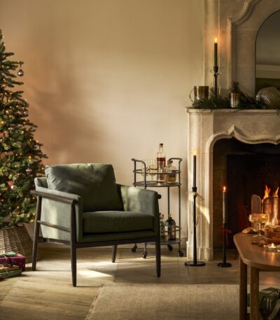 Kennington Armchair. Modern armchair. Ash wood armchair. Neutral upholstered armchair. White armchair. Green armchair. Contemporary accent chair. Living room armchair. Bedroom accent chair. Scandinavian style chair. Minimalist armchair. Upholstered timber chair. Comfortable accent seating. Modern home furniture. Ready assembled armchair.