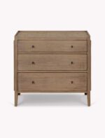 Chesterton Chest of Drawers. Wooden chest of drawers. Natural wood drawers. Rattan top drawers. Bayur wood furniture. Mindi veneer drawers. Brass handle chest. Wooden drawer unit. Bedroom storage drawers. Living room storage furniture. Handcrafted wood chest. Rustic bedroom furniture. Warm wood furniture. Solid wood drawers. Modern natural storage.