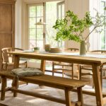 Hanborough Dining Table. Recycled teak dining table. Rustic wooden dining table. Live edge dining table. Trestle dining table. Farmhouse dining furniture. Indonesian teak furniture. Natural wood dining table. Six seater dining table. Rustic kitchen furniture. Reclaimed wood furniture. Handcrafted dining table. Warm wood dining table. Rustic dining room table. Solid teak dining table.