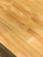 Hanborough Dining Table. Recycled teak dining table. Rustic wooden dining table. Live edge dining table. Trestle dining table. Farmhouse dining furniture. Indonesian teak furniture. Natural wood dining table. Six seater dining table. Rustic kitchen furniture. Reclaimed wood furniture. Handcrafted dining table. Warm wood dining table. Rustic dining room table. Solid teak dining table.