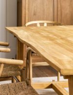 Hanborough Dining Table. Recycled teak dining table. Rustic wooden dining table. Live edge dining table. Trestle dining table. Farmhouse dining furniture. Indonesian teak furniture. Natural wood dining table. Six seater dining table. Rustic kitchen furniture. Reclaimed wood furniture. Handcrafted dining table. Warm wood dining table. Rustic dining room table. Solid teak dining table.