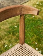 Hawthorne Set of 2 Dining Chairs. Reclaimed teak dining chairs. Teak and hyacinth chairs. Indoor outdoor dining chairs. Rustic wooden chairs. Sustainable dining furniture. Indonesian teak chairs. Natural woven seat chairs. Farmhouse dining chairs. Rustic dining room seating. Patio dining chairs. Eco-friendly furniture. Teak chair set. Weatherproof teak chairs. Handcrafted dining chairs.