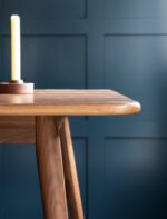 Kersoe Walnut Dining Table. Solid walnut dining table. Walnut wood table. Modern walnut dining table. Six to eight seater dining table. Contemporary dining table. Tapered leg dining table. Natural wood dining furniture. Warm walnut table. Minimalist walnut table. Stylish dining room table. Premium wooden dining table. Mid-century style table. Walnut kitchen table. Elegant dining furniture.