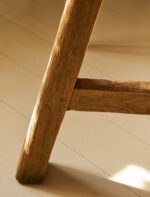 Hanborough Console Table. Recycled teak console table. Live edge console table. Rustic hallway table. Wooden console table. Trestle style table. Natural wood console. Sustainable furniture. Modern rustic furniture. Entryway console table. Teak wood furniture. Handcrafted console table. Hallway storage table. Lower shelf console table. Warm wood furniture.